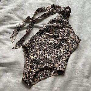 Zimmermann cheetah/leopard one piece bathing suit size 1 (US 4-6)
